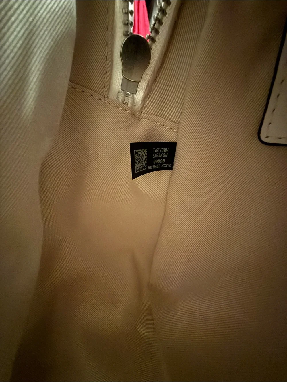 MICHAEL KORS Hot Pink Satchel with Tan Handles
